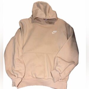 Nike youth medium fleece hemp tan hoodie